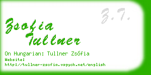 zsofia tullner business card